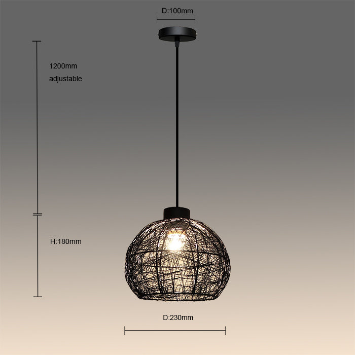 Woven pendant light with dimensions nz