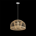 Woven pendant light fixture in the nz shownroom