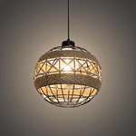 Woven pendant light hanging on the office area auckland