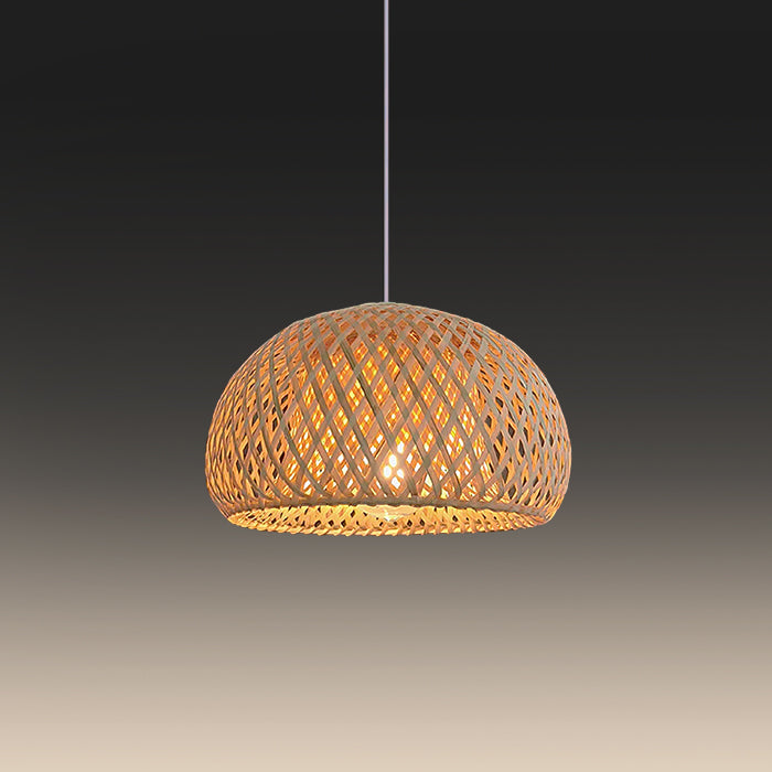 Woven pendant light with a warm glow west auckland