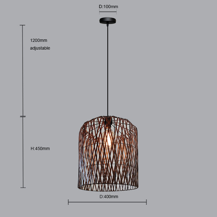 Woven pendant light with dimensions nz home