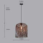 Woven pendant light with dimensions nz home