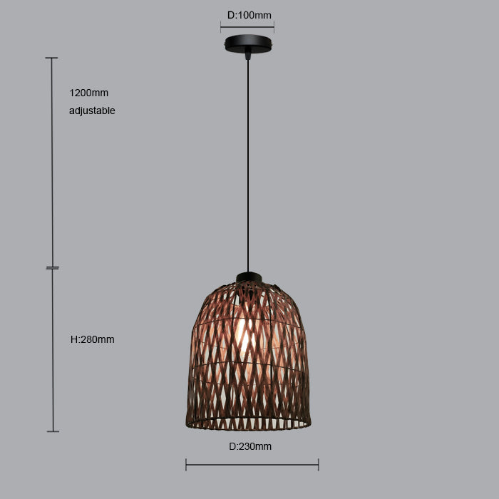 Woven pendant light with dimensions nz