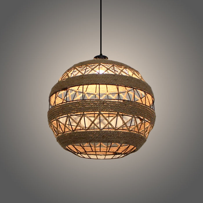 Woven pendant nature light in office area