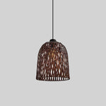 Woven rattan pendant light for Auckland living spaces