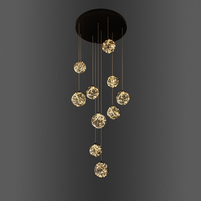artisan hand-blown bubble glass pendant for luxury homes auckland