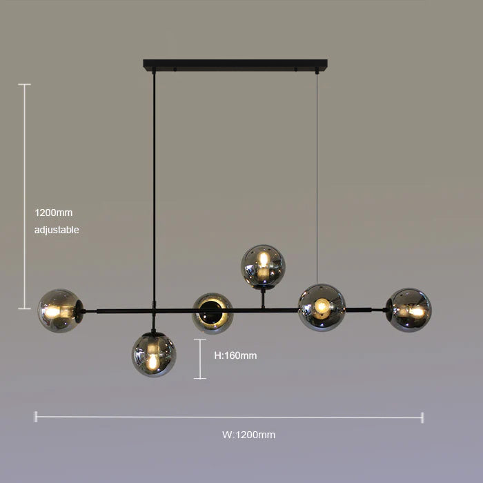 auckland kitchen light smoke glass pendant