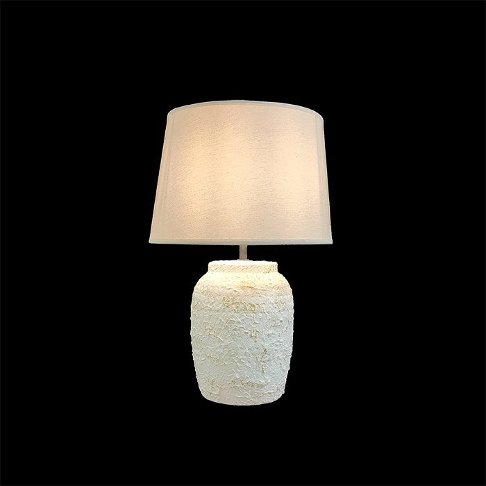 Table lamp with textured white base NZ