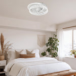 Modern bedroom with a ceiling fan light nz