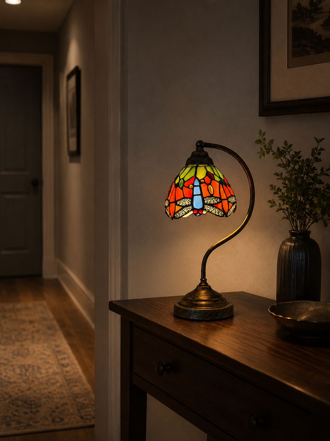 Dragonfly Tiffany Style Table Lamp T6700 C