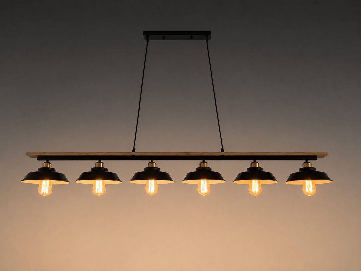Modern pendant light with six hanging lights