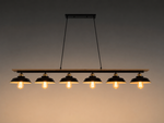 Modern pendant light with six hanging lights