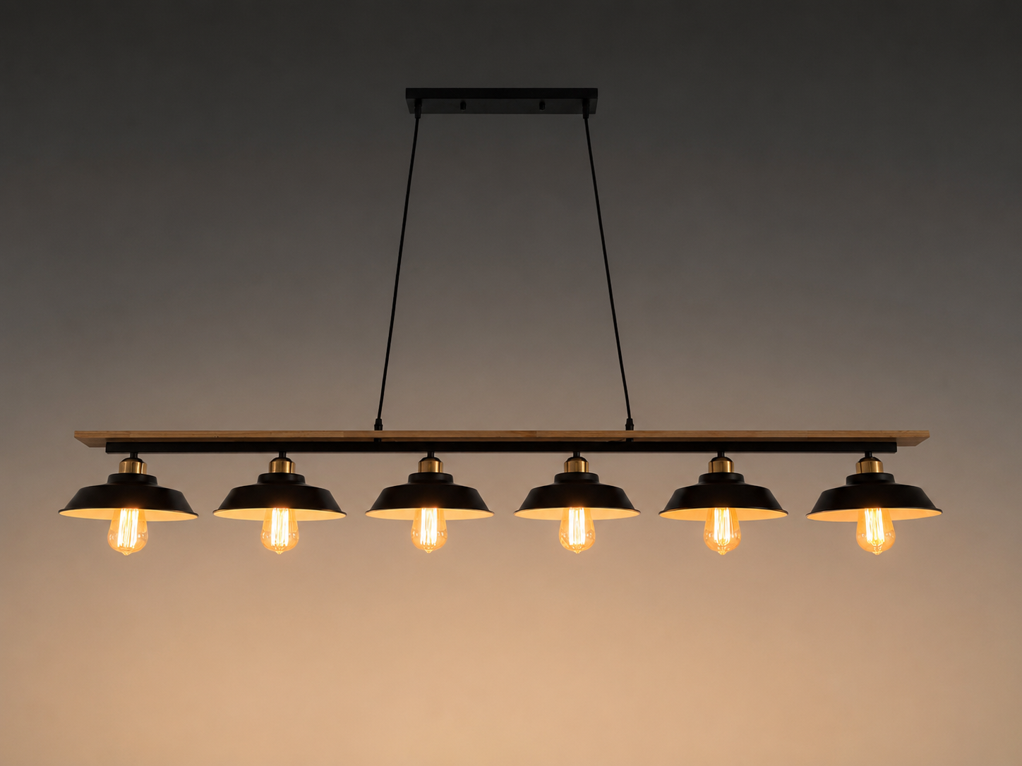Modern pendant light with six hanging lights