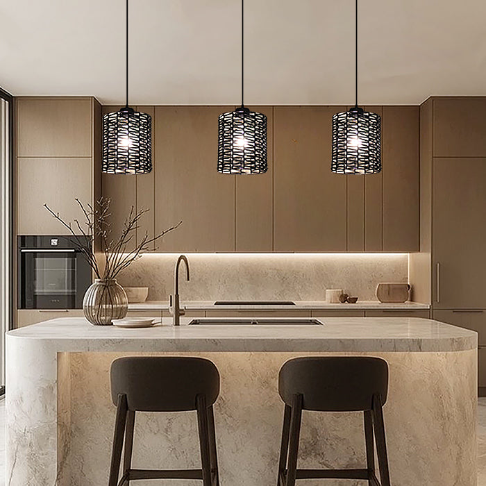 black shade pendant light for modern kitchen nz