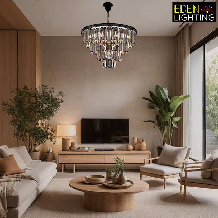 black smoke crystal chandelier for elegant lounge nz