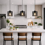 black strap pendant light for kitchen island Auckland