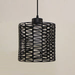A black synthetic leather lampshade light  nz