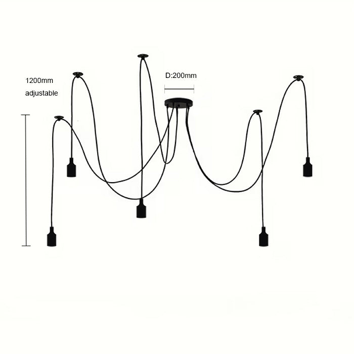 bright spider ceiling light for office room size auckland