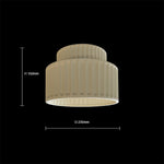 Beige ceiling light fixture with dimensions 