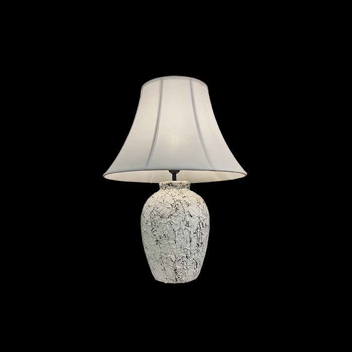 Table lamp with textured ceramic base and white shade west auckland