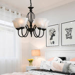 black iron chandelier pendant light for bedroom - eden lighting NZ