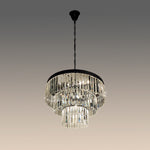 crystal accent Chandelier pendant light in the staircase area