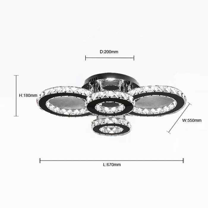 compact crystal flush mount for hallway  size nz