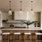contemporary glass pendant for open-plan kitchen west auckland