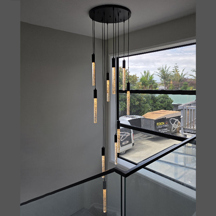 crystal hanging  light for luxury staircase west auckland