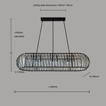 crystal pendant light size Auckland