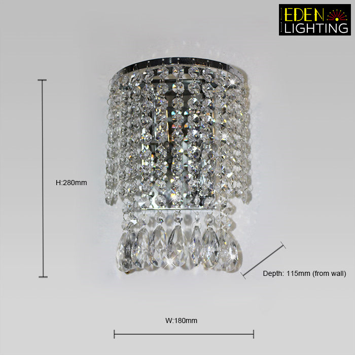 crystal wall light size nz houese