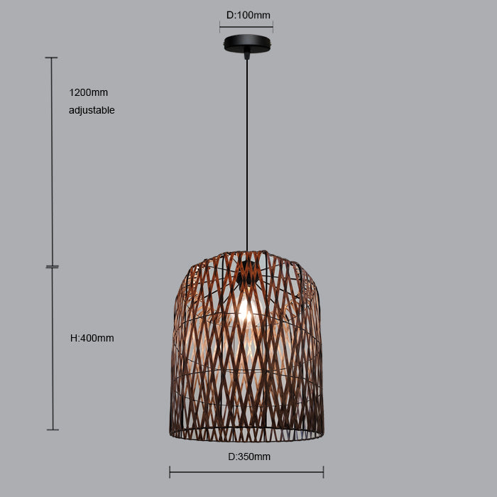 Woven pendant light with dimensions west auckland