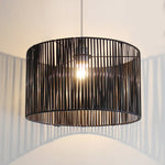 A dark brown lampshade made of synthetic leathee light nz