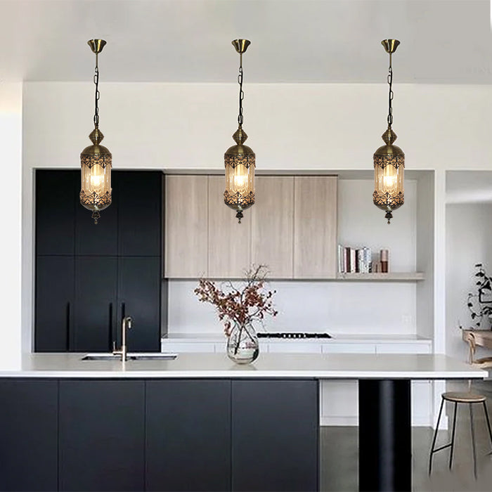 Modern kitchen with decorative pendant lights west auckland