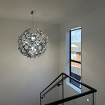pendant light in staircase setting crystals lighting shop NZ