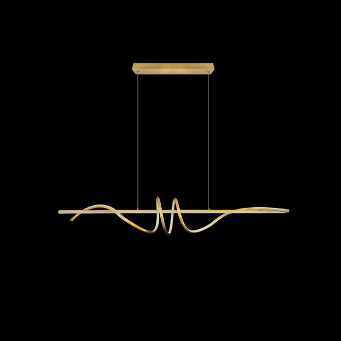 contemporary dining room led brass pendant NZ