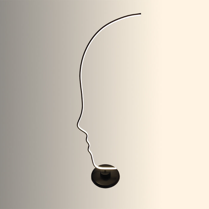 Silhouette of a floor lamp with a black shade NZ