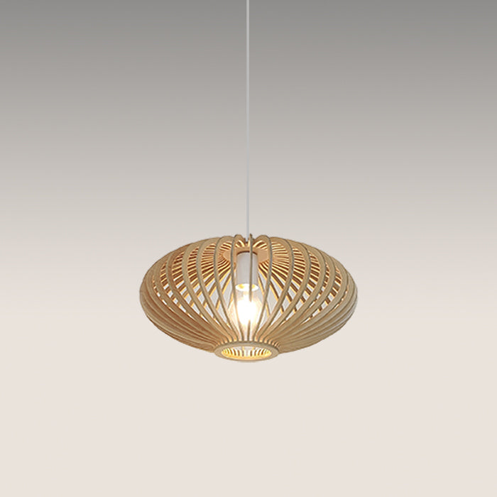 Wooden pendant light with a geometric design nz