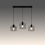 Three pendant lights with geometric metal auckland