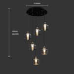 Auckland glass chandelier dimensions