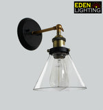 clear glass wall light for bedroom use - eden lighting NZ