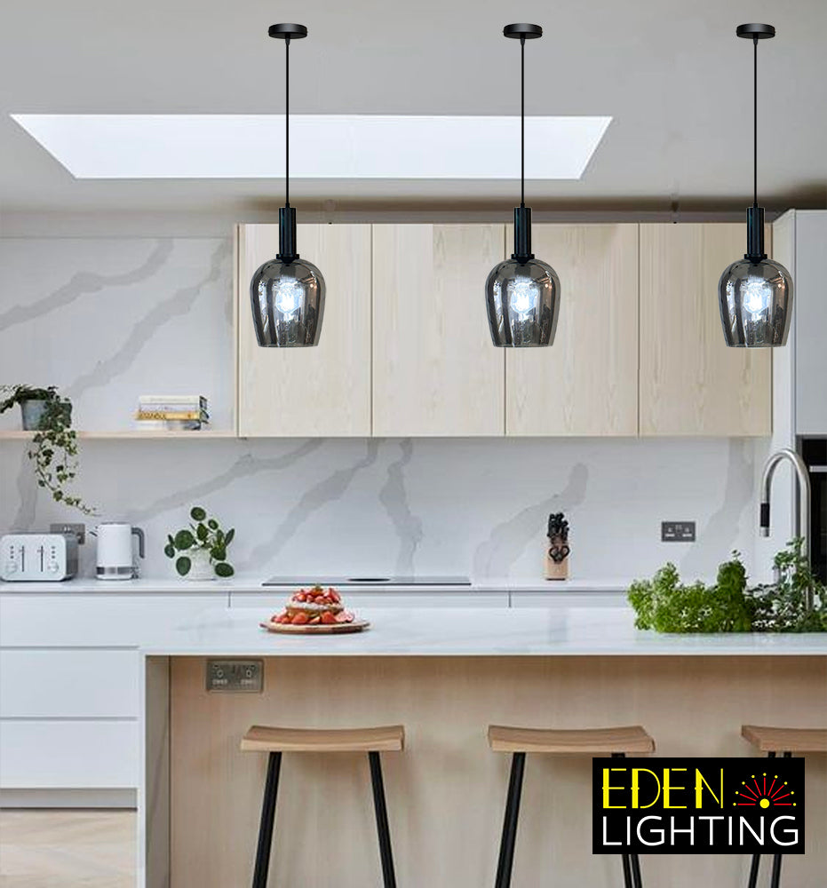 contemporary glass pendant for open-plan kitchen auckland