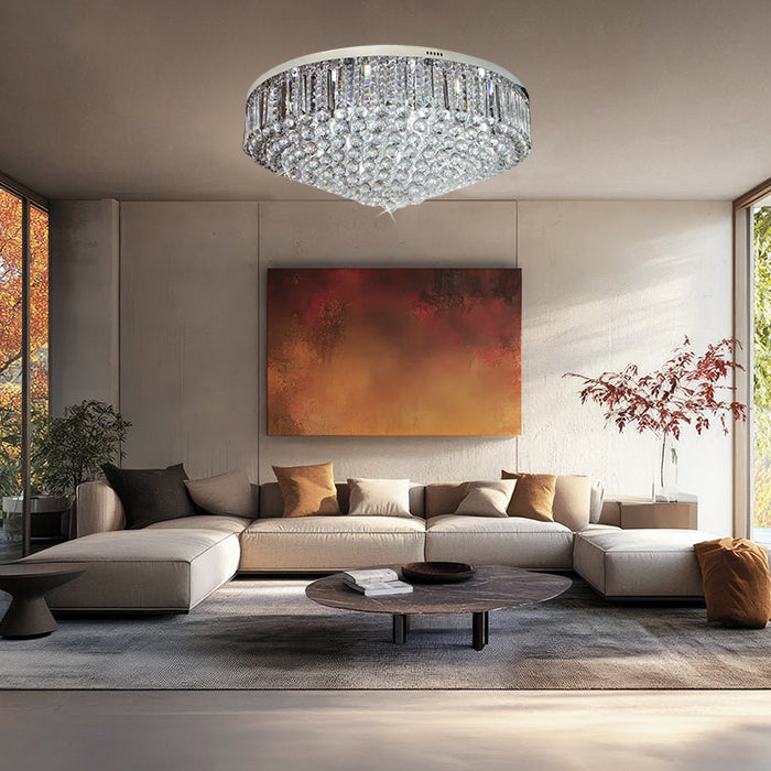 crystals ceiling light in real-life scene - eden lighting NZ