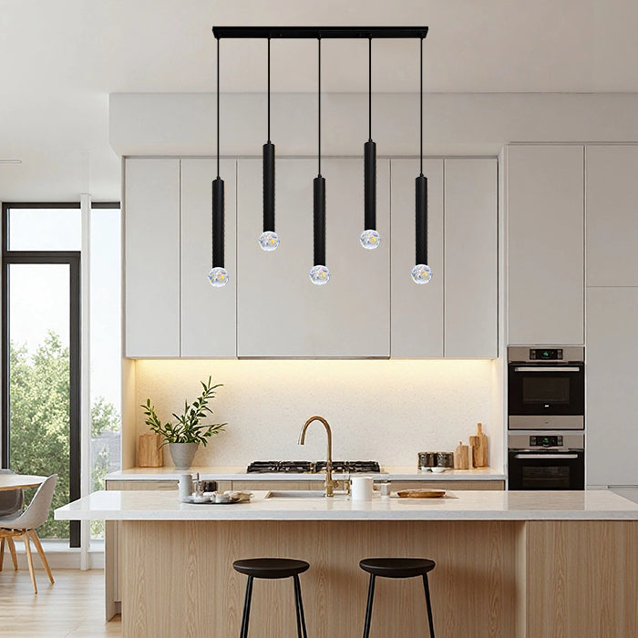 black crystal pendant for modern apartment kitchen Auckland