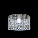 A white lamp shade made of synthetic leather light west auckland