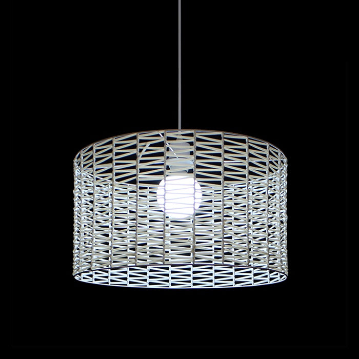 A white lamp shade made of synthetic leather light west auckland
