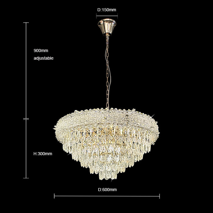 large crystal chandelier for hotel dimensions NZ