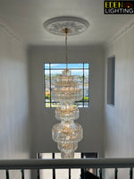 large crystal chandelier for high ceiling entry area nz
