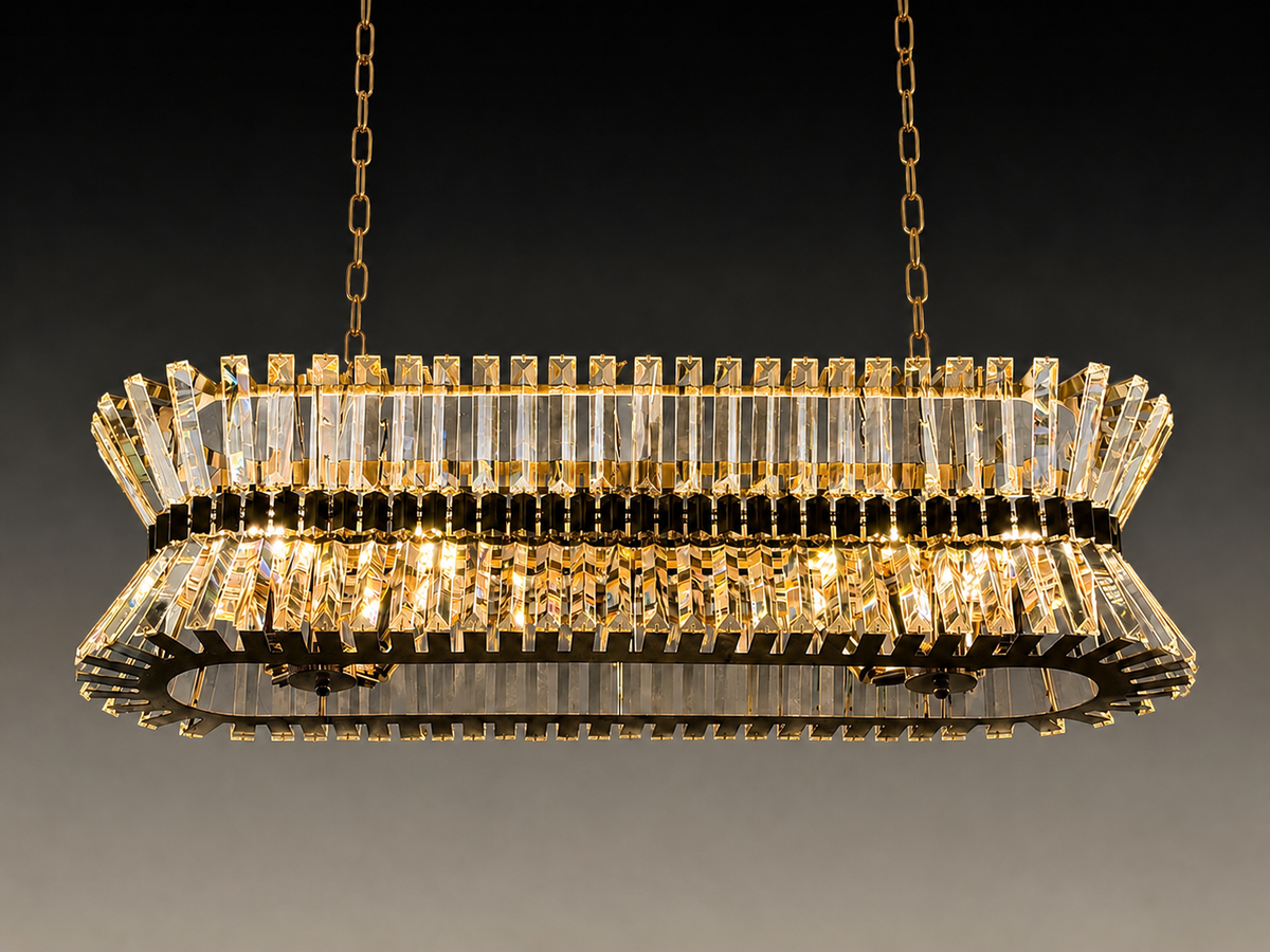 Gold Layered Crystal Chandelier 5022/L1000