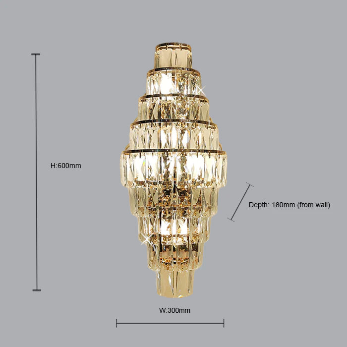large wall crystal light  for spacious hallway size nz
